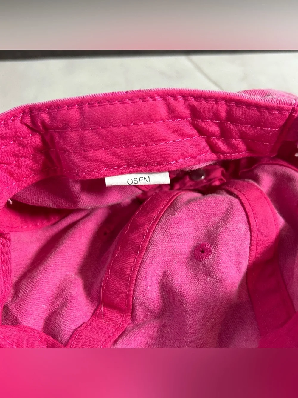 Classic Pink Cotton Baseball Cap